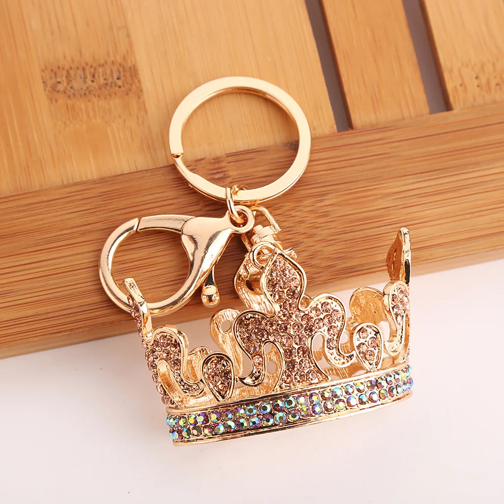 Fashion Jewelry Keychain Crown Set Metal Keychain Lady Fashion Bag Creative Pendant Gift Keychain Batch