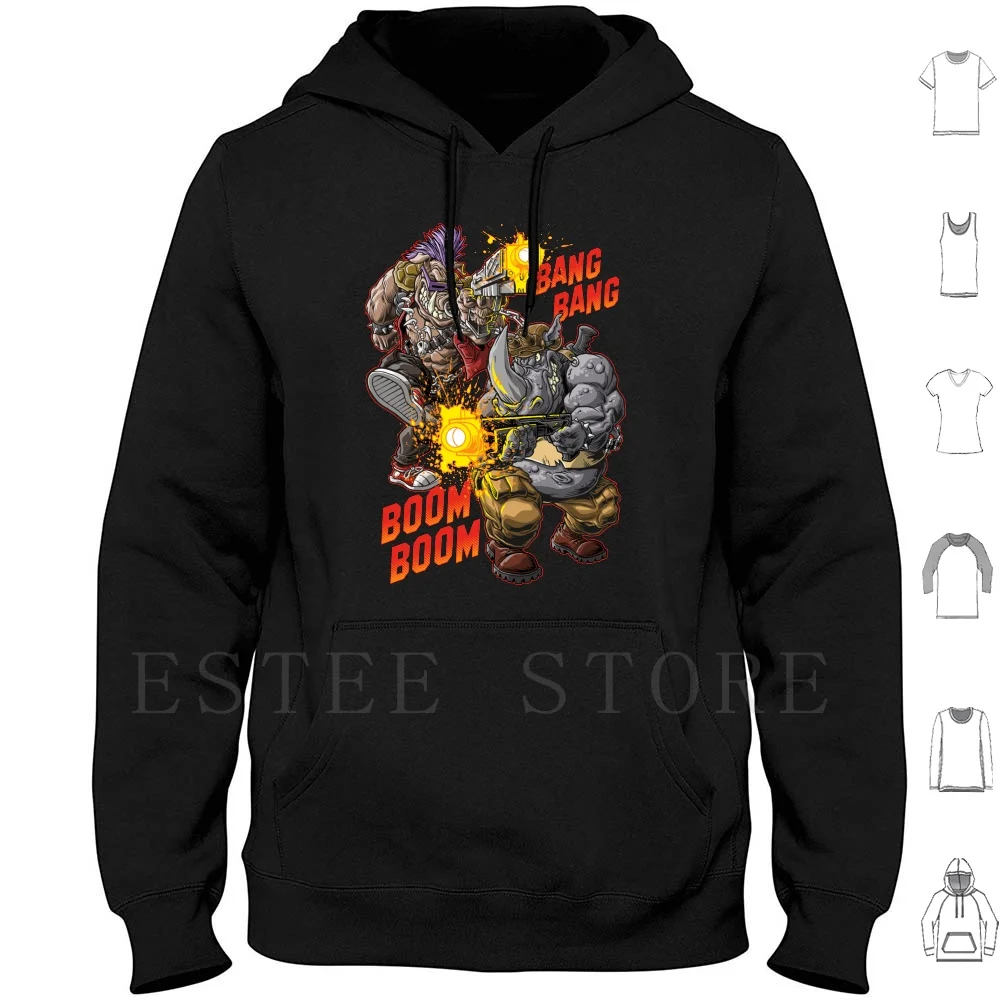 R&b Rumble Hoodie Long Sleeve Bebop Rocksteady Turtles Phil Postma Factory