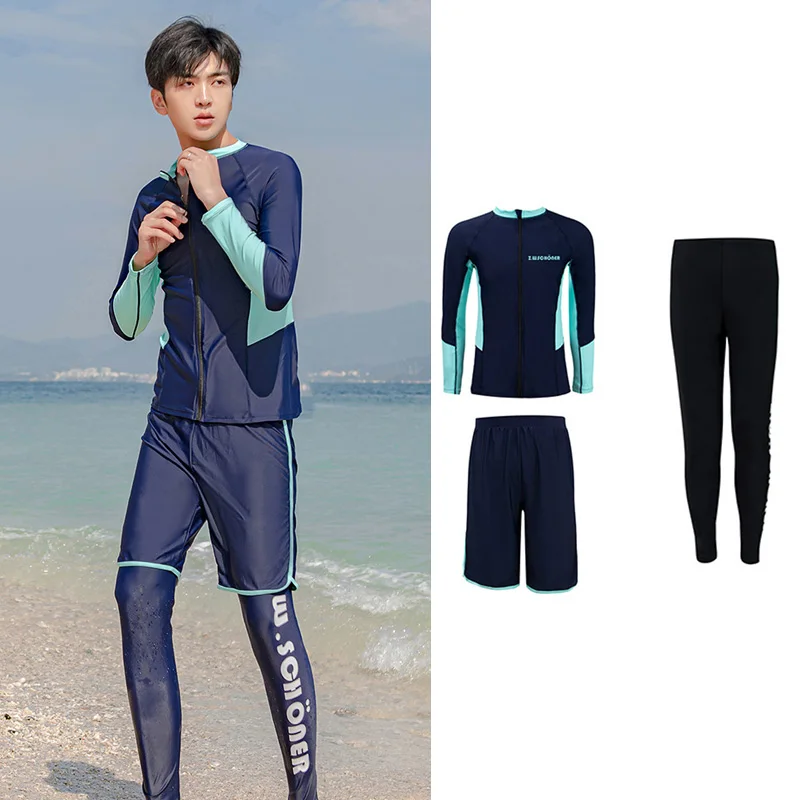 

Men's 3pcs Women's 5pcs Full Body Snorkeling Swim Lycra Full Skin Suit - Long Pants Long Sleeves Shirt Trunks UV Sun Protection