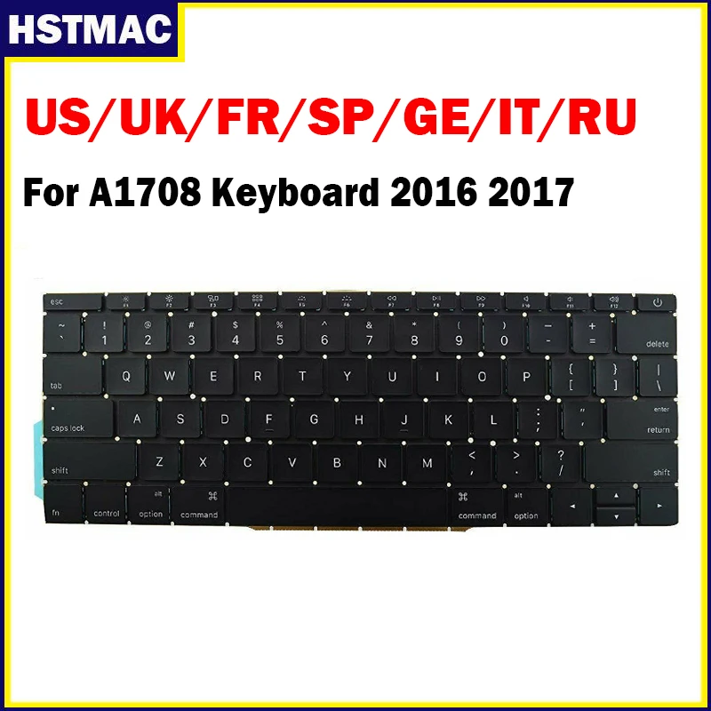 US UK A1708 Keyboard German French Azerty Spanish Italian Russian For Macbook Pro 13.3