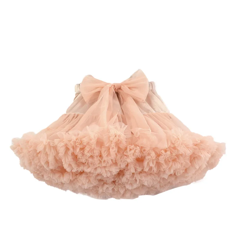 HOT Girls Tutu Skirts Splicing Fluffy Tulle Princess Ball Gown Pettiskirt Kids Ballet Party Children Performance Skirts