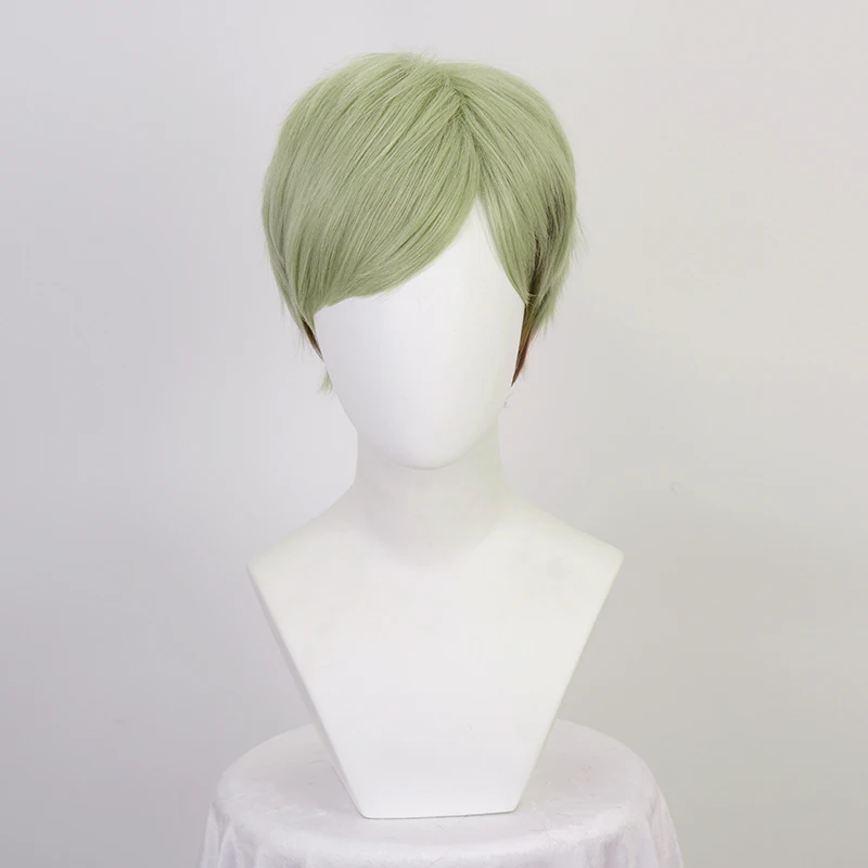 Erwin Smith Short Blonde Brown Ombre Cosplay Heat Resistant Synthetic Hair Party Halloween + Free Wig Cap