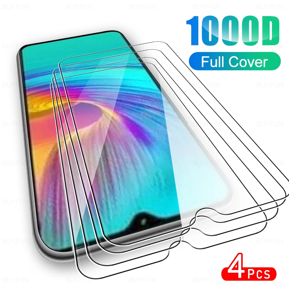 4Pcs Full Cover Protective Glass For Infinix Hot 10 Lite Tempered Glas For Hot10lite Hot10 8 10Lite 6.6