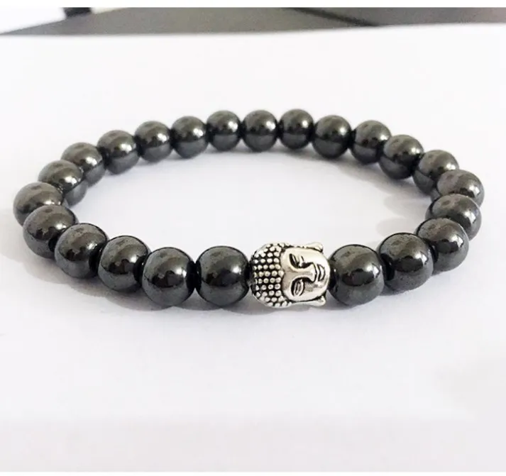 gold silver  8mm bohemian multicolor Agate beads Chakra Reiki Buddha Yoga Bracelet elastic adjustable Volcanic Stone Bangles okj