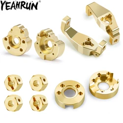 YEAHRUN Heavy Brass Counterweight Portal Drive Housing Steering Knuckle Bearing for 1/10 RC Crawler Car Redcat Gen8 Upgrade Part