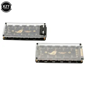 ASUS AURA SYNC 5V 3-pin RGB 10 Hub Splitter SATA Power 3pin ARGB adaptér prodlužovací kabel pro GIGABYTE MSI ASRock RGB LED s pouzdrem 10 nejlepší prodej Asus Aura Sync Hub - №1