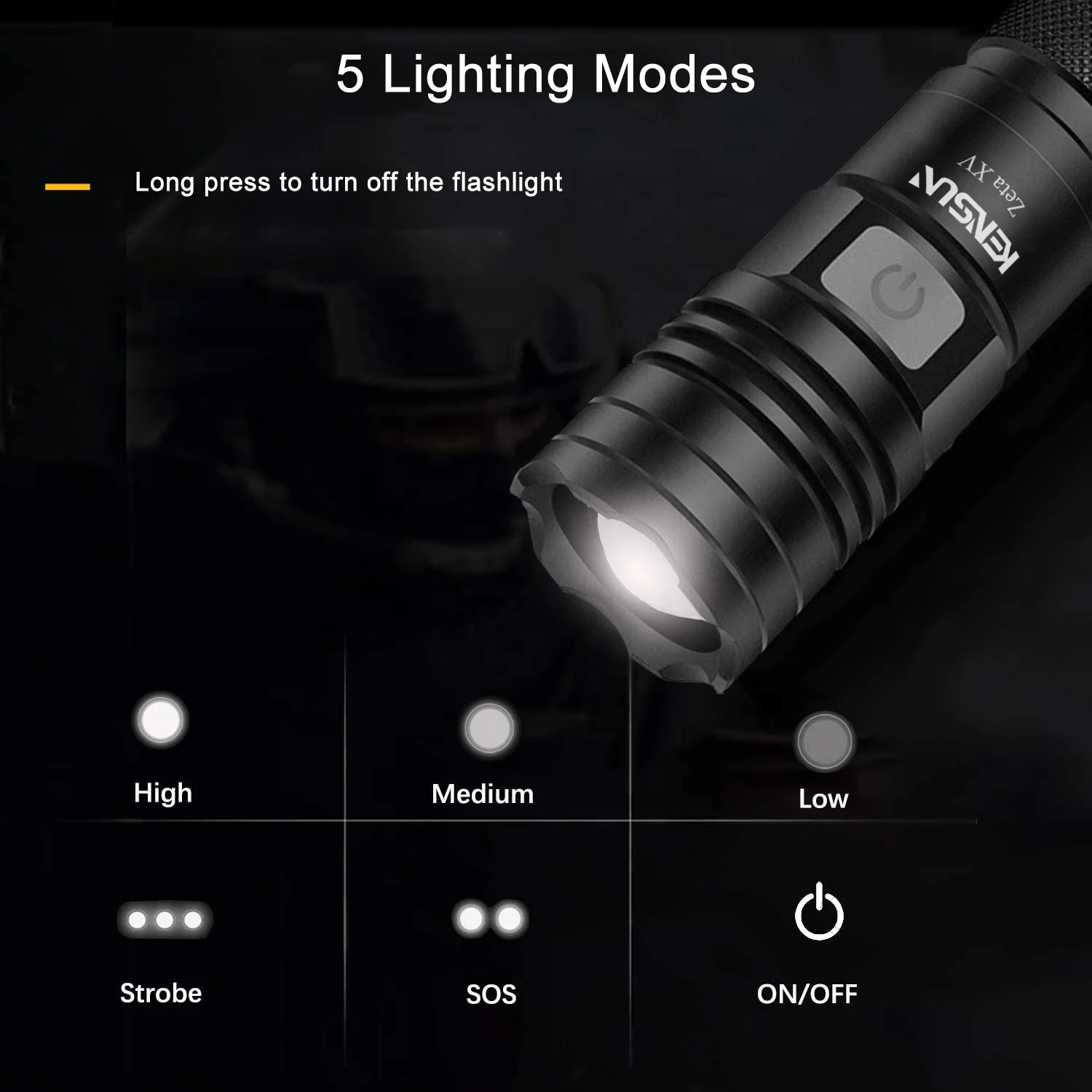 Poderoso LED Mini Lanterna, Lanterna à prova d'água, Zoomable Bright Torch, Lanterna de mão USB, Recarregável, Xm L2, 5 Modos, Wick