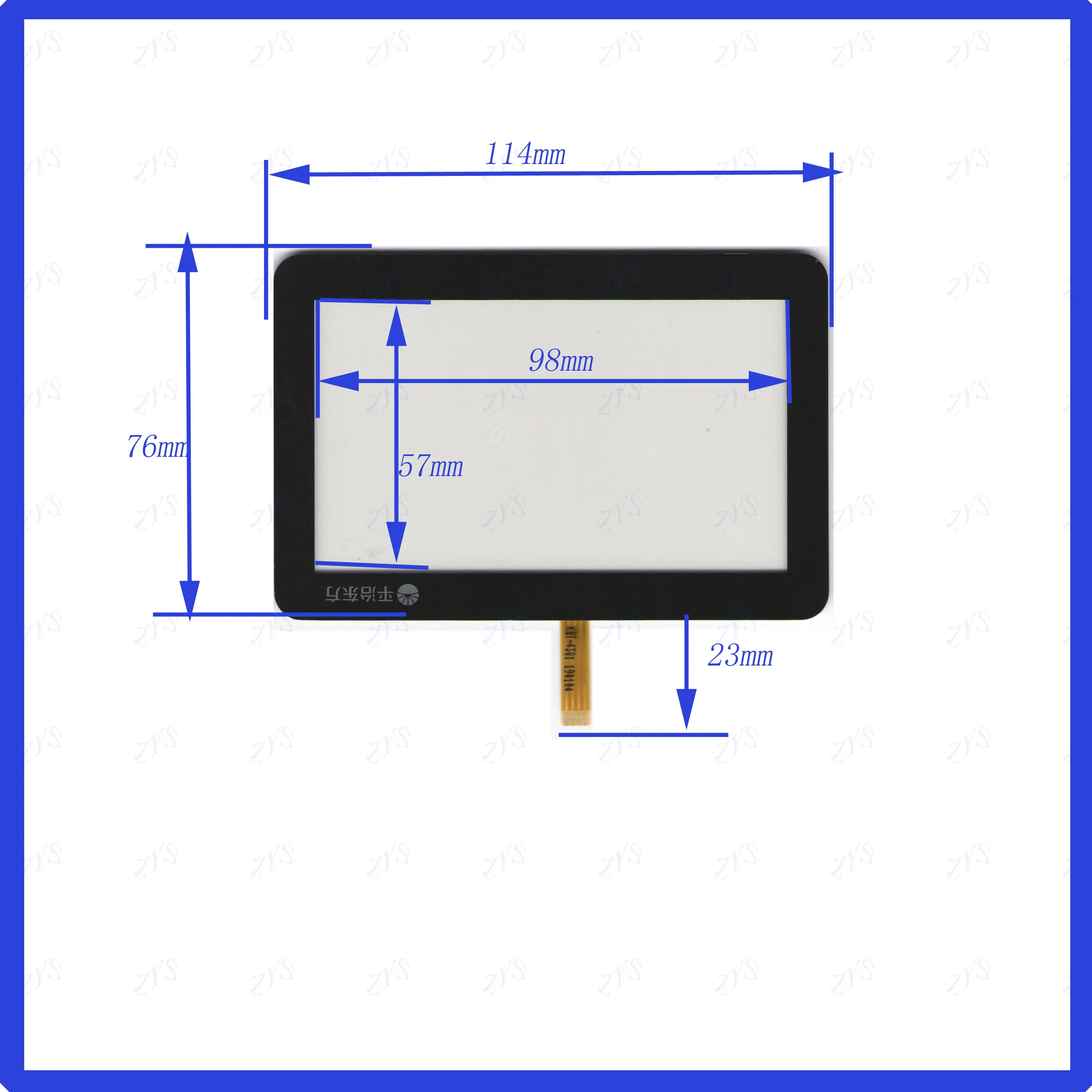 ZhiYuSun  KDT-4031 POST 114*76mm  4-wire resistive touch panel for Car DVD GPS Navigator screen