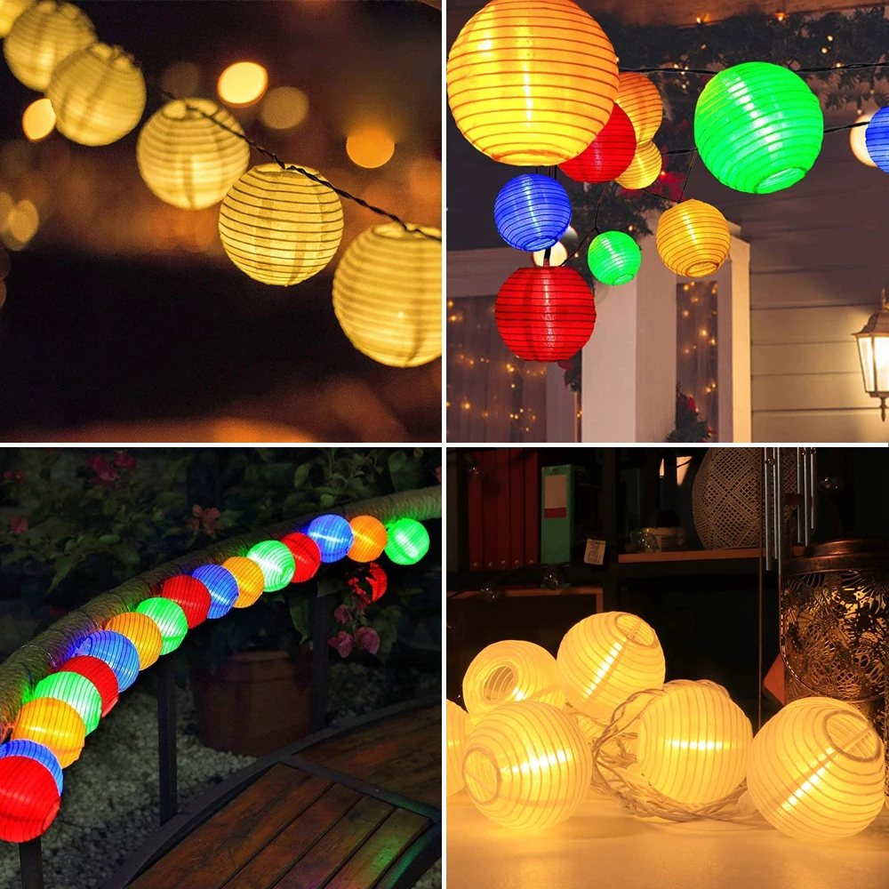 LED Solar Outdoor Lantern Solar String Light LED Solar Light Wedding Lantern Street Holiday Garland Garden Decoration