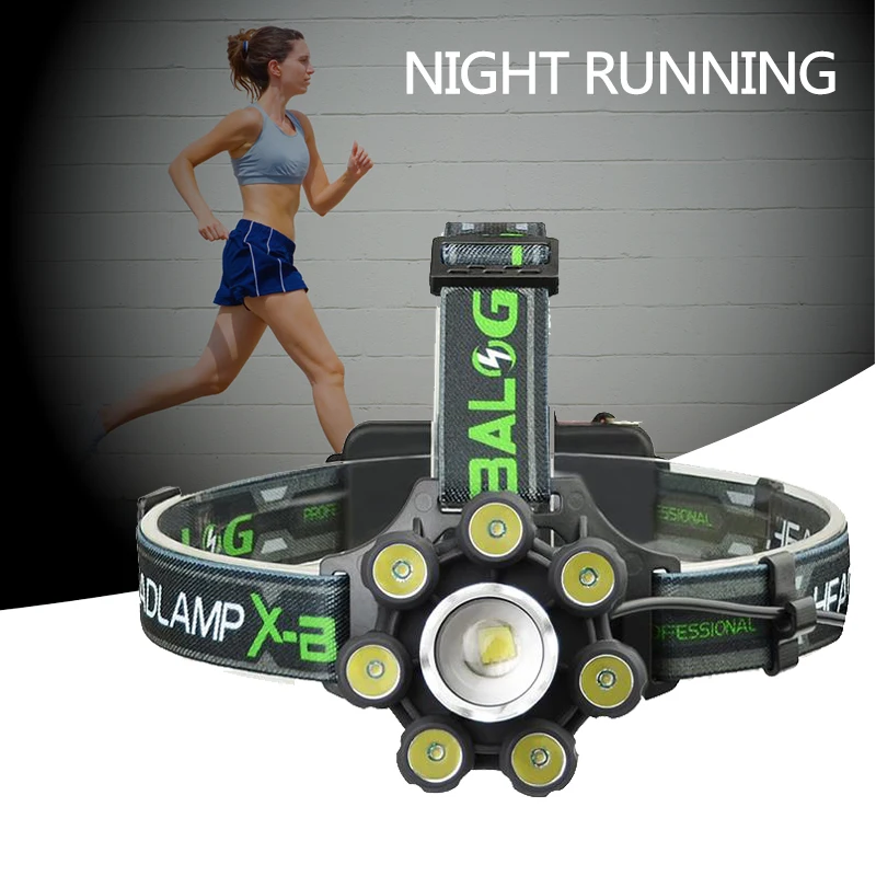 Smart Led Headlamp Bluetooth Speaker XM-L T6 Headlight 8000 Lumen Zoom USB Reachargeable 18650 Battery Head Flashlight Lamp