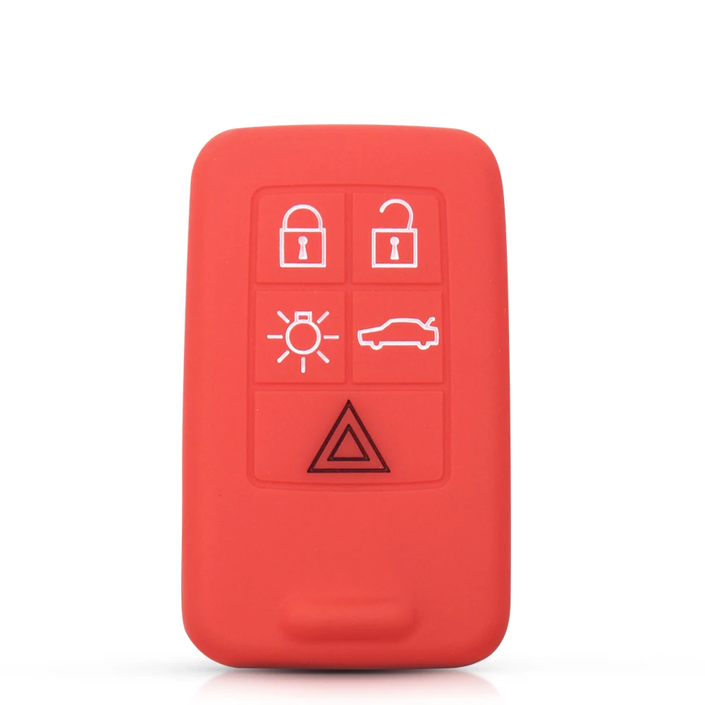 ontto Cover Guscio per Chiave Telecomando Auto Adatto per Volvo XC40 XC60 XC70 XC90 S60 S80 S90 C30 C40 V70 V90 T5 T6 Coprichiave in Metallo Pelle Custodia Protezione con Portachiavi-Bianca