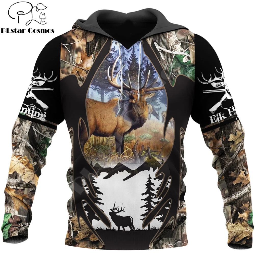 

Drop shipping Elk Hunting 3D full Printing Mens Hoodie Unisex hoodies Sweatshirt Autumn Streetwear Casual Jacket Tracksuit KJ755