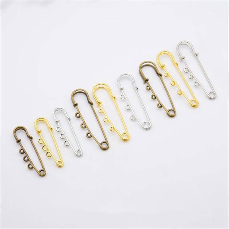 10pcs 50/57/65/70mm Length Hook Claps Safety Pins Brooch for For DIY Pendants Jewelry Dressmaking Making Supplies Accessories