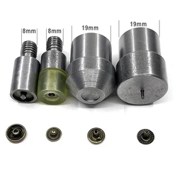 Bottoni automatici da 8mm rivetto riparazione cucito argento/dorato/nero/bronzo chiusura a scatto in metallo chiusura abbigliamento per bambini bottone fibbia della cintura