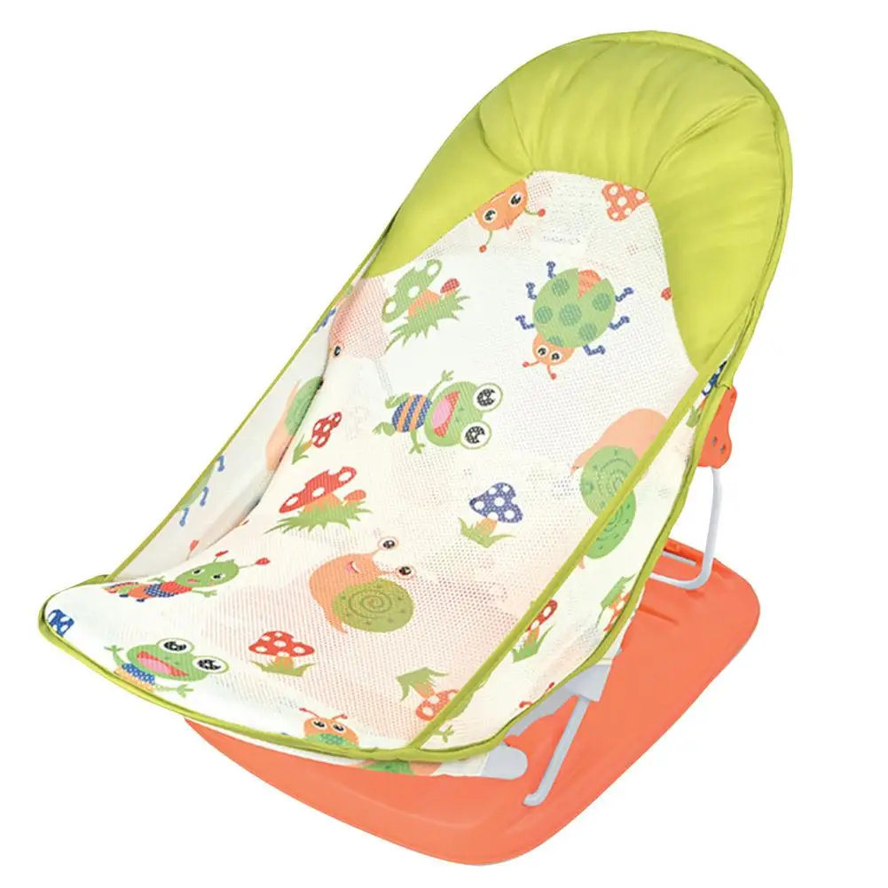 Summer Baby Shower Chair Infant Bath Chair With Baby Pillow Foldable Floating Soft Baby Shower Stand Suitable For Sink Bathtub