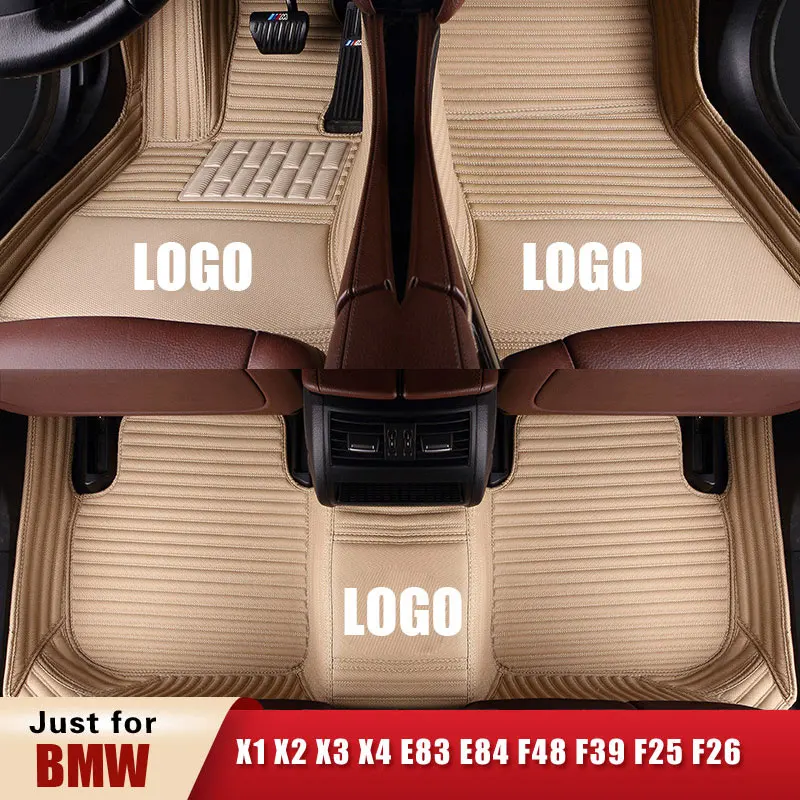 

Custom Car Floor Mats for BMW X1 X2 X3 X4 XDrive SDrive E83 E84 F48 F39 F25 F26 G01 G02 M40i M40D SAV SUV X M Car Trunk Mat Line