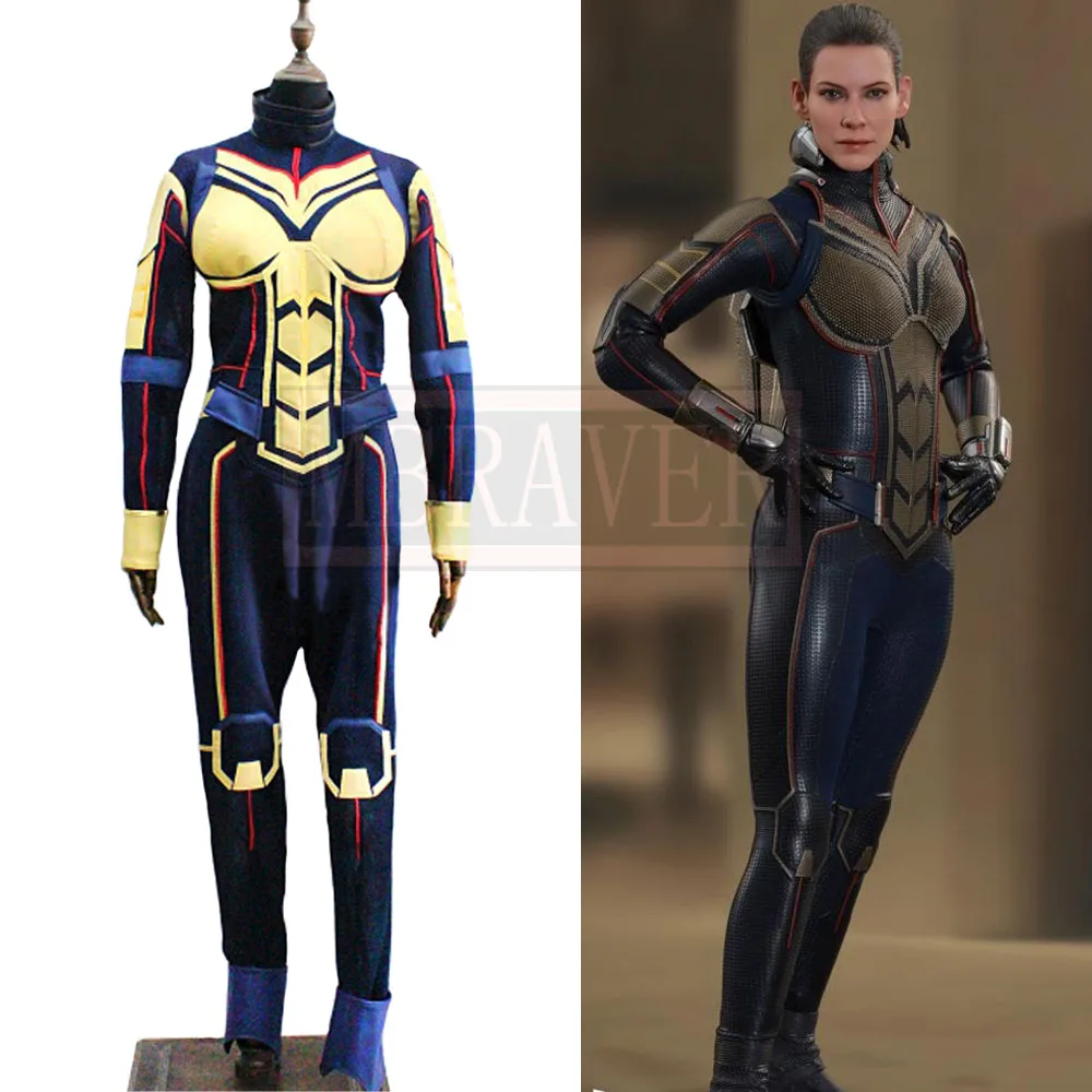 Film Ant-Man Janet van Dyne Wasp Costume Cosplay supereroe Ant Man Halloween Costume di natale uomo adulto Set completo nero e rosso