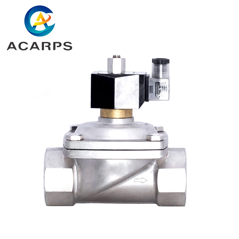 

2" Normally Open Stainless Steel Solenoid Valve IP65 Pipe Control Switch DN50 Electric Water Valve AC/DC 220V 24V 12V
