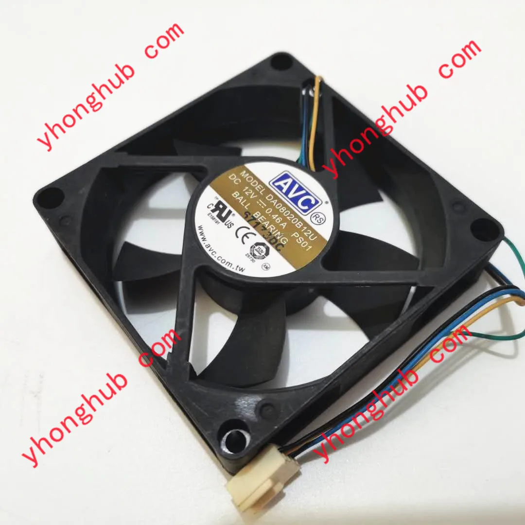 AVC DA08020B12U PS01 DC 12V 0.46A 80X80X20mm Server Cooling Fan