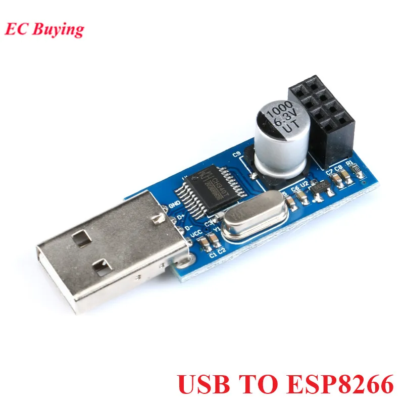 1 szt.-10 szt. CH340C USB ESP8266 ESP-01 ESP01S Programator WIFI Moduł Bezprzewodowy Płytka Rozwojowa dla Arduino Adapter Programatora — zdjęcie 5