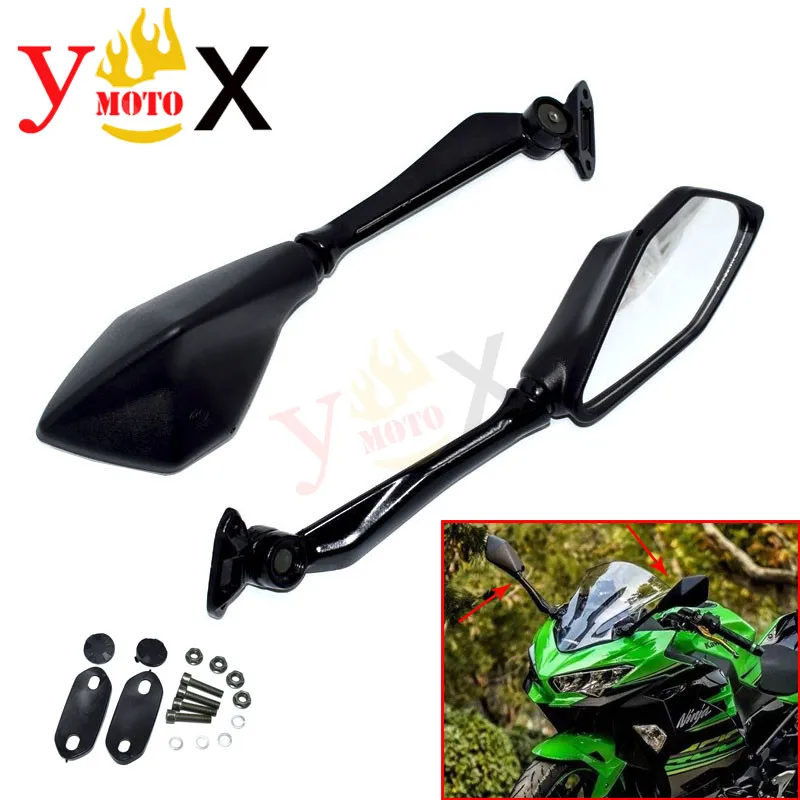 

High Quality Ninja 400 Motorcycle Side Rearview Rear View Mirror For Kawasaki Ninja400 EX400 2018-2020 Ninja 250 300 EX300 ZX6R