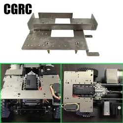 Metalowa obudowa akumulatora na drugą podłogę ze stali nierdzewnej do samochodów ciężarowych 1/14 Tamiya RC SCANIA R620 VOLVO FH16 ACTROS 3363 MAN TGX LESU