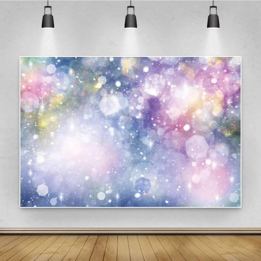 Leacco Fantasy Photo Backdrops For Pet Baby Toy Portrait Light Bokeh Starry Night Spots Photographic Backgrounds Photo Studio