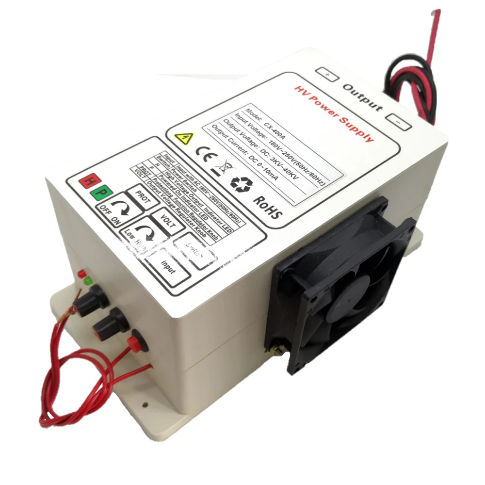 High Voltage Power Supply   5KV - 40KV   Output CX-400A    ,Electrostatic Ionization   , Spraying ,  Cleaner Air Purification