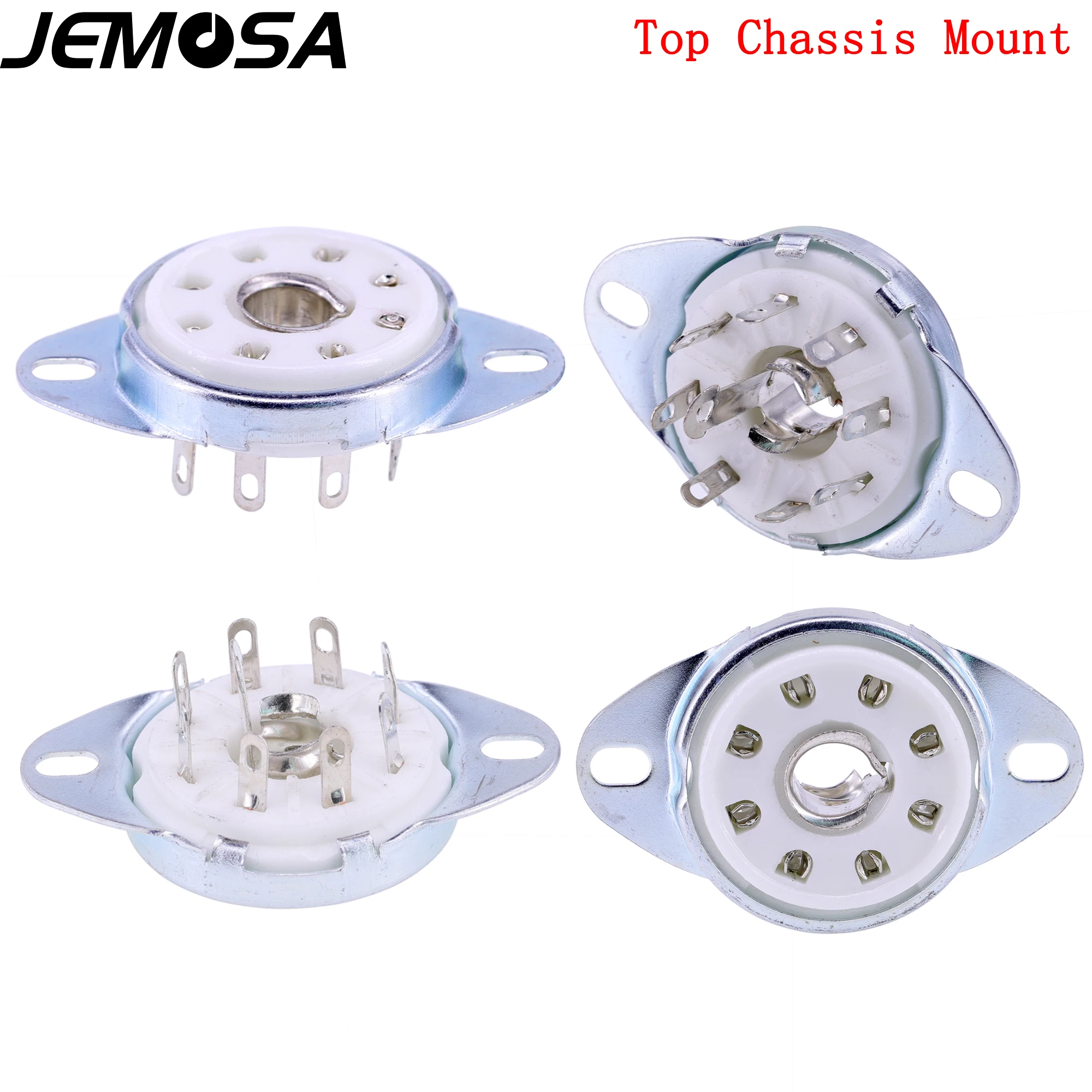 8Pin Ceramic Tube Socket GZC8-Y-8 Chassis Mount 5B254 7N7 4P1S 2J27 EBL21 ECH21 Vacuum Tube Amplifier Audio Vintage HIFI DIY