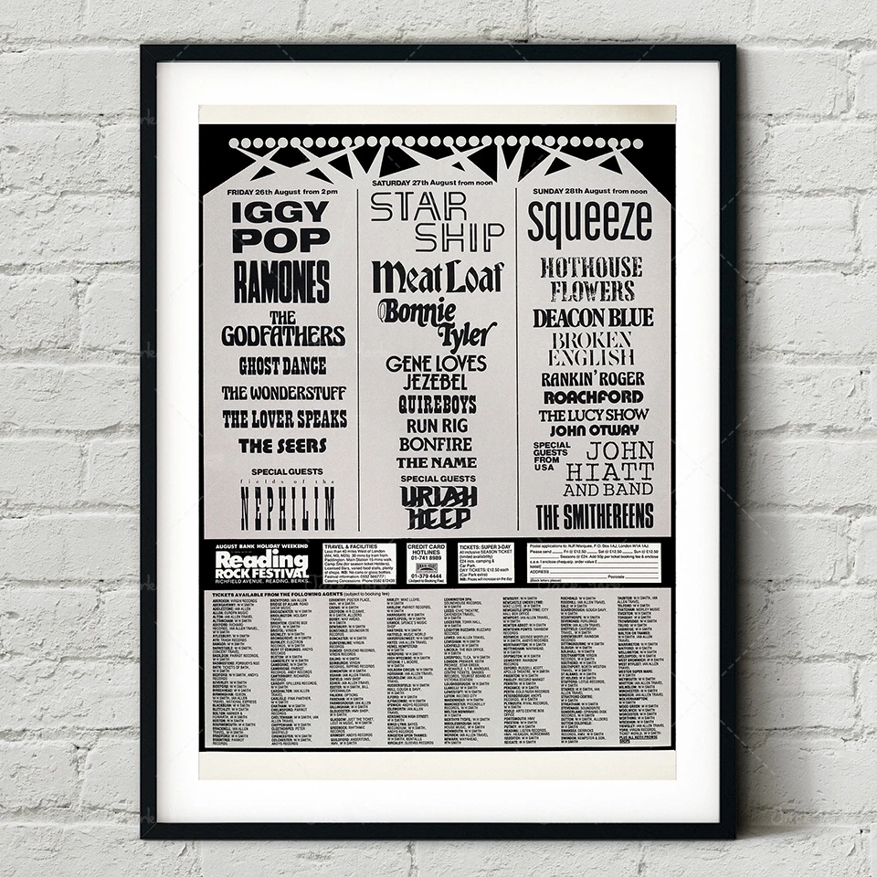 Reading Leeds Festival 2002 Line Up Poster- Wall Art Print Photo