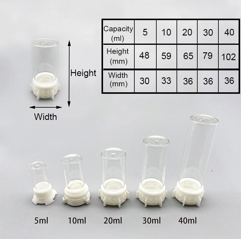 5-40ml Ameisenfarm-Wasserturm, Ameisenhausschale, Wassertränke für Ameisenhäuser, Werkstatt-Wasserspender, Ameisennest-Trinkflasche, Ameisentränke – Detail 7