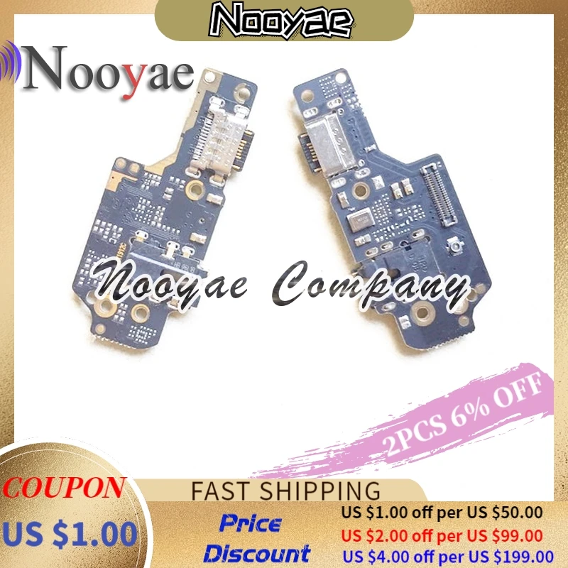 5PCS Novaphopat  For Redmi Note8 USB Charger Charging Port Dock Flex Cable Red Rice Note 8 Microphone Plug Board