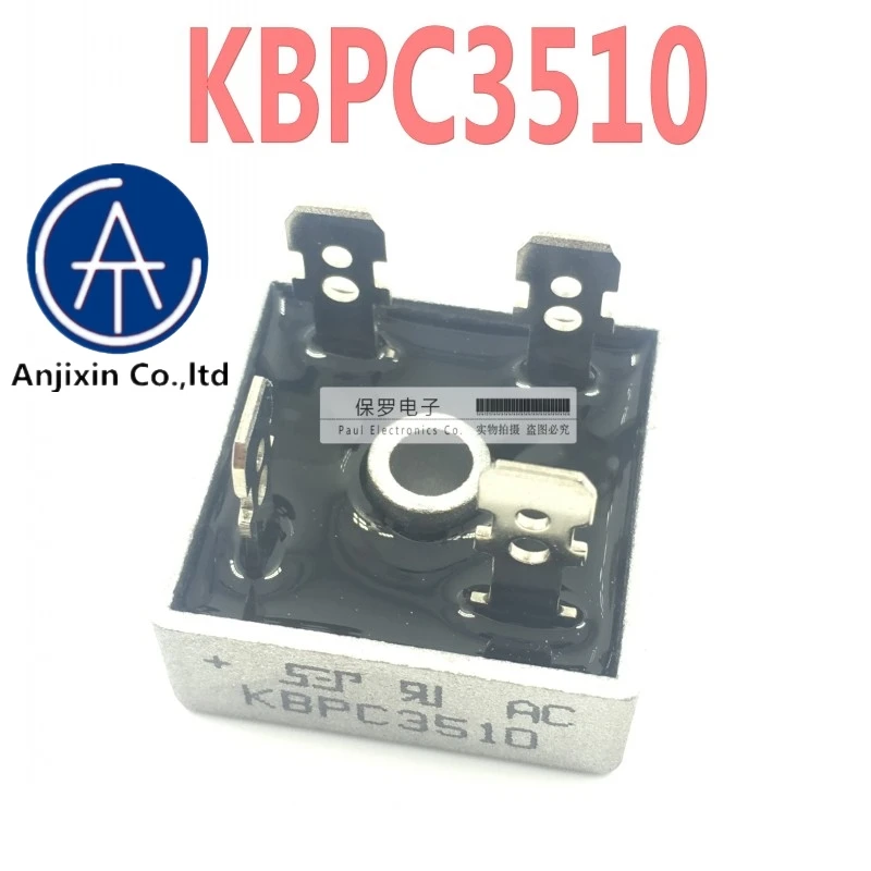 

10pcs 100% orginal new single phase rectifier bridge KBPC3510 35A/1000V bridge stack square bridge SEP in stock