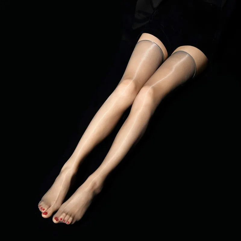 NEW 1D Sexy Woman Ultra Thin Oil Shinny Stockings Transparent Seamed Thigh High Long Medias Women Nylon Stockings Dropshipping