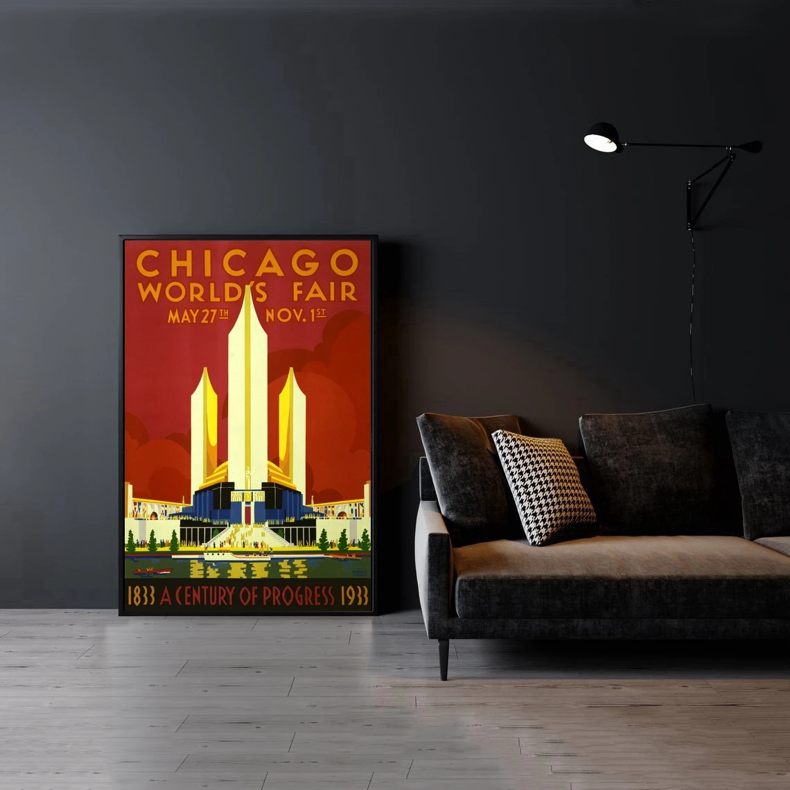 Chicago World's Fair (1933) Vintage Ad Poster Canvas Poster Print Home Wall Painting Decoration (No Frame)