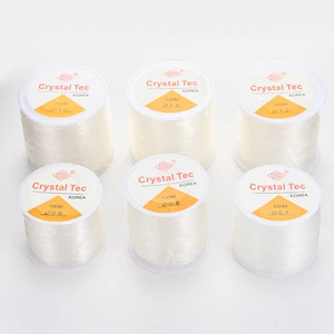 سلسلة سلك مرن IYOE لصناعة المجوهرات ، سلك شفاف ، سوار DIY ، قلادة ، إكسسوارات مطرز ، 0.5-1.5 مم 6 مواد مبيعات رئيسية لصنع قلادة - No2