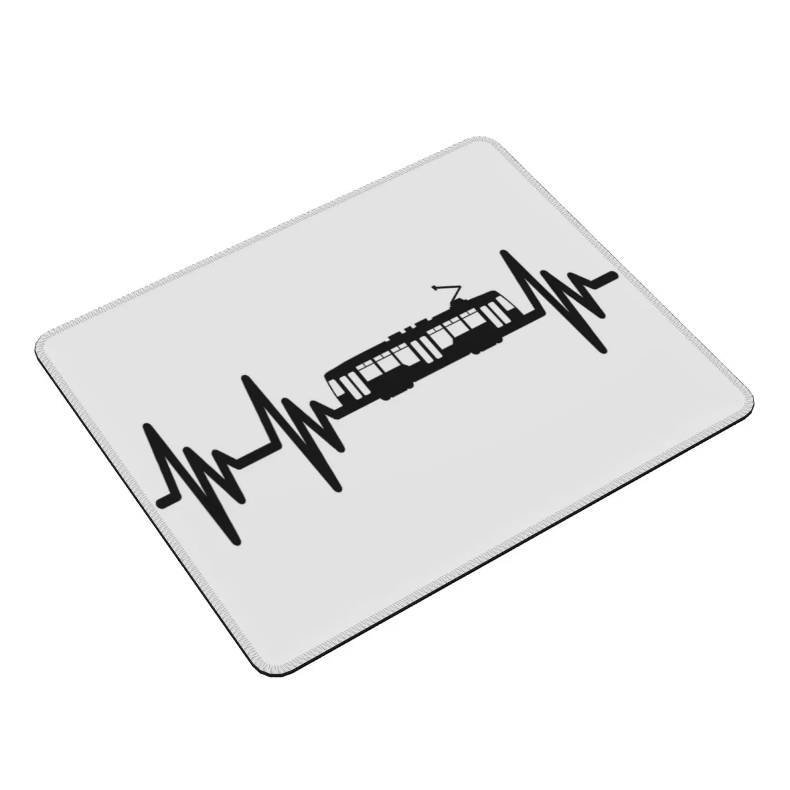 Tram Heartbeat-Tram Driver Tshirt Mouse Pad DIY Print Tram Tatra Train Transport Model Train Seemed