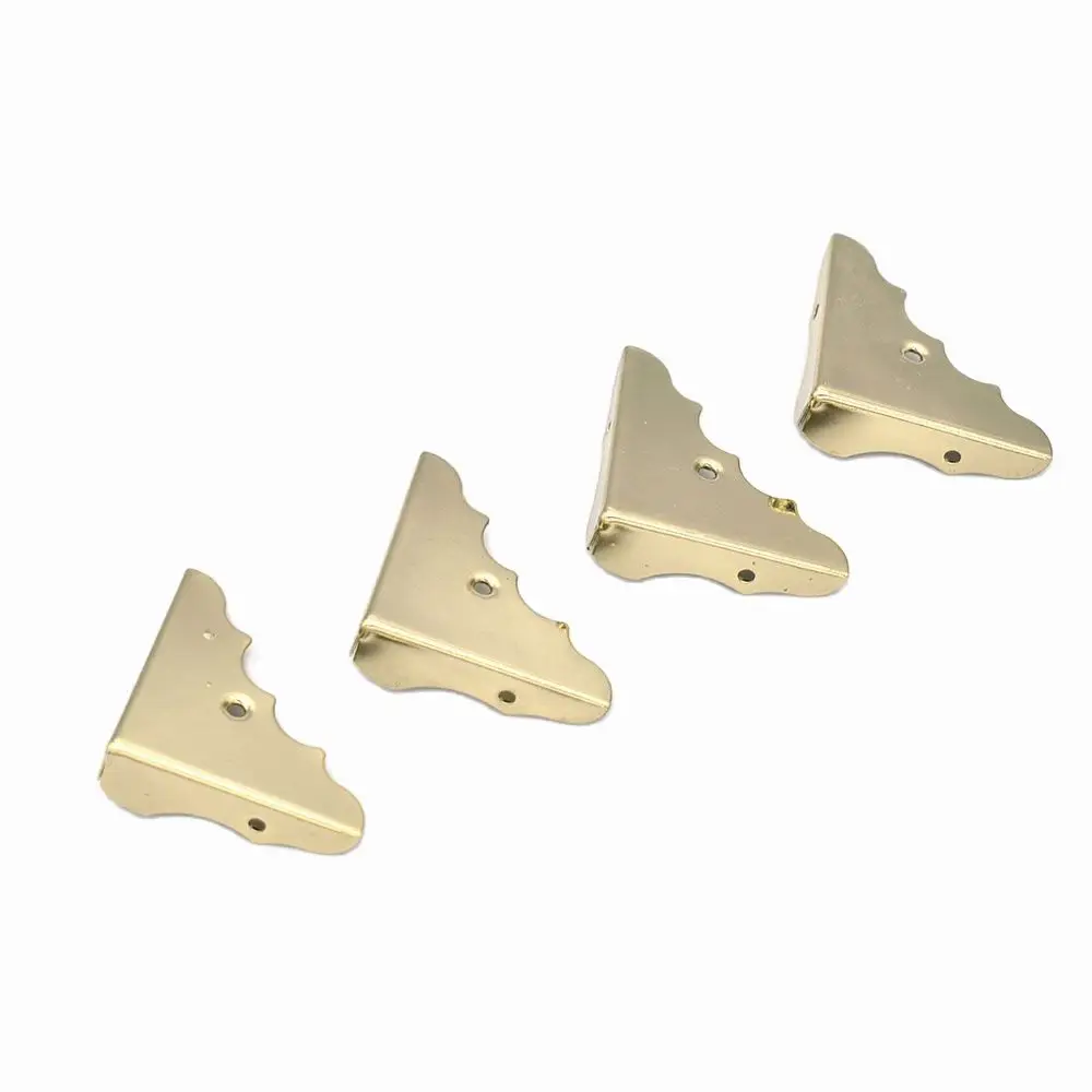 37*10mm demir altın mobilya köşe koruyucu kutusu kenar güvenlik görevlisi dekoratif köşe parantez ahşap kasa takı kutu dolabı
