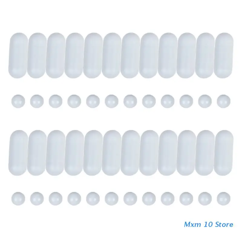 24 Pieces Toilet Seat Bumper Buffer Protect Toilet Seat from Water Non-slip