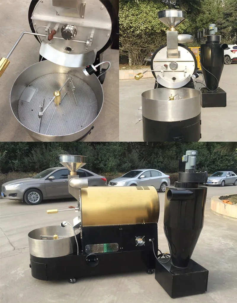 3kg Capacity Commercial Coffee Bean Dark Roaster Equipment Gas Or Electric Alaska Asador Coffee Roasting Machine For Sale