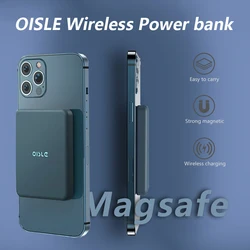 OISLE 4225mah Magsafe Power Bank Magnetic Portable Wireless Charger External Battery For Iphone 13 12 14 15 Pro max  Powerbank