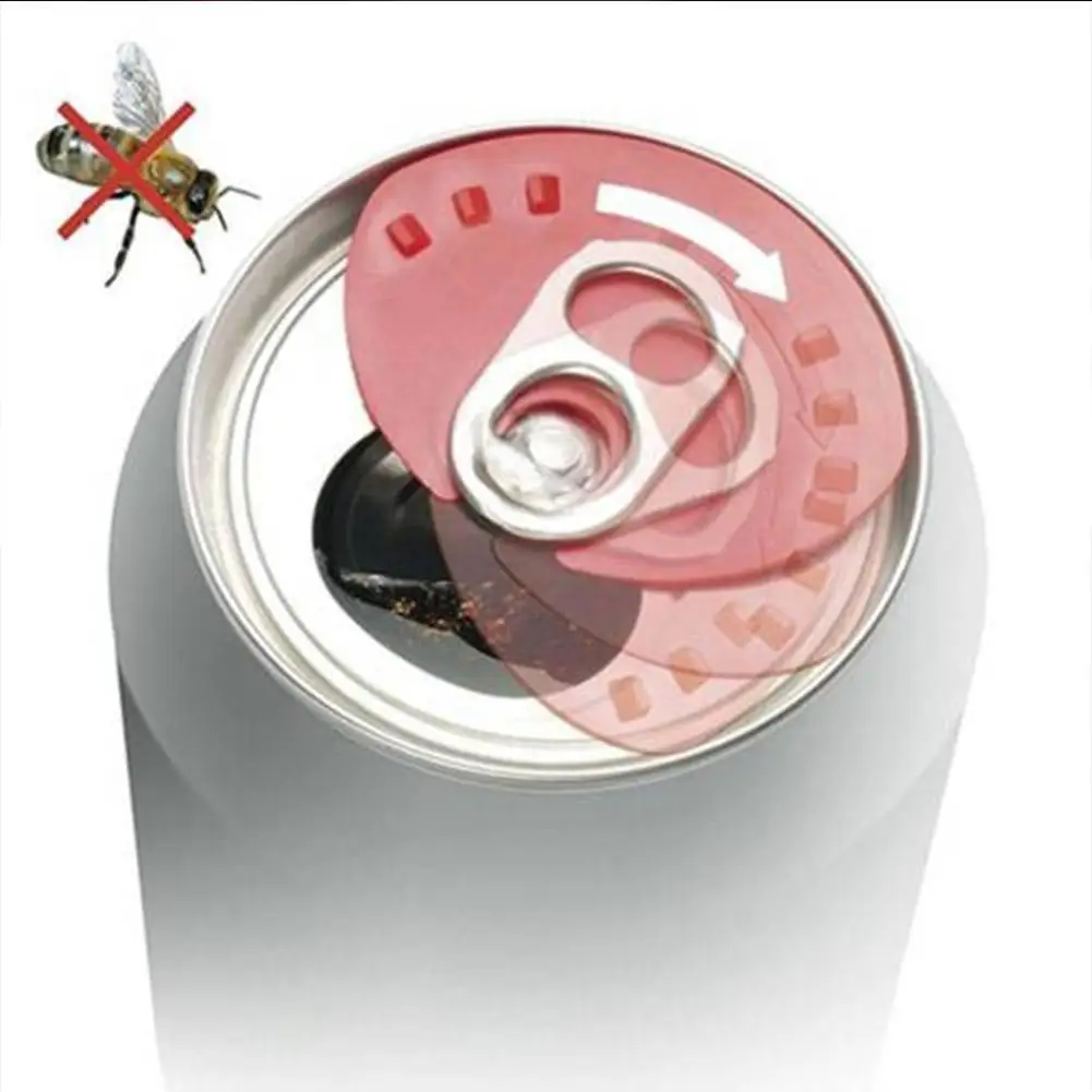 5Pcs Beer Can Cover Beverage Can Lid Sealer Flip Beverage Snaps Tops Snap Protector Soda Drink Random Color