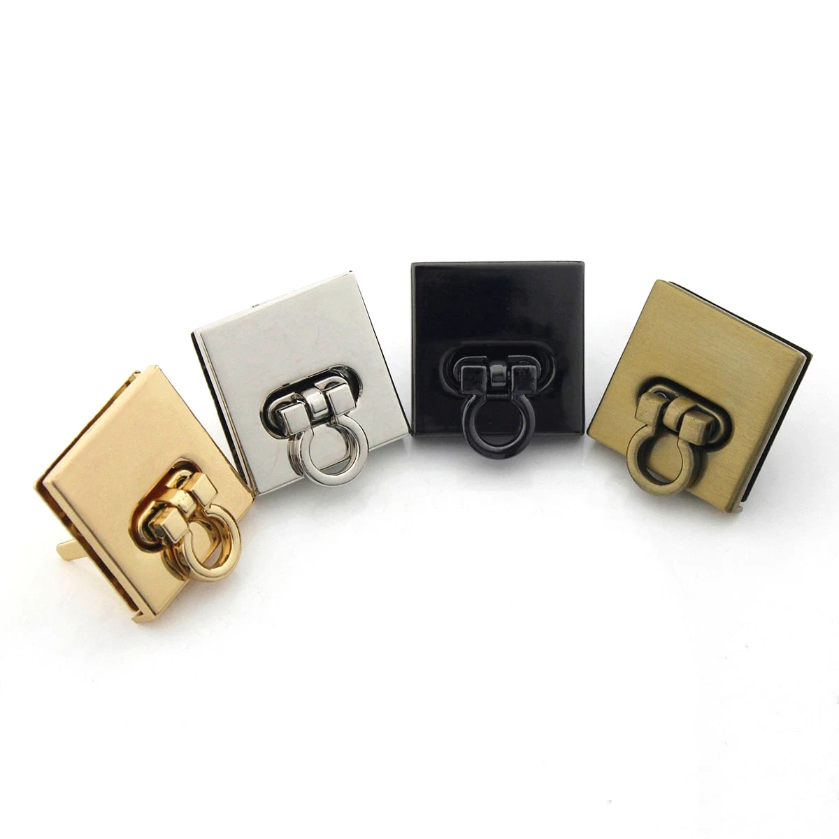 1pcs Metal Square Turn Lock Fashion Special Switch Lock For DIY Handbag Bag Purse Luggage Hardware Closure Bag Parts Accessories