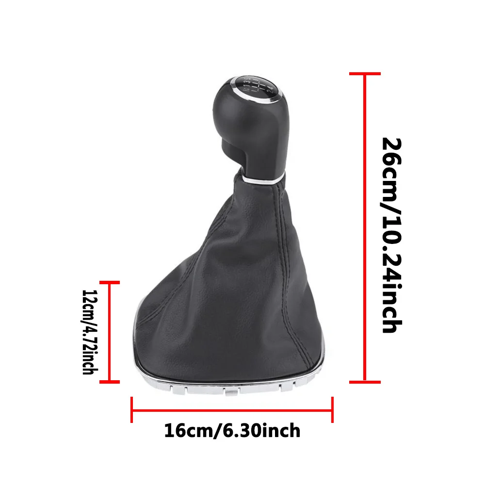 5 Speed Car Gear Shift Knob With Leather Boot For OPEL/VAUXHALL CORSA D 2006 2007 2008 2009 2010 2011 2012 2013 2014