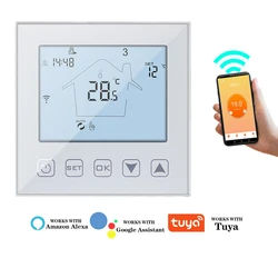 WiFi Thermostat 16A 3A Smart Touch Warm Floor Temperature Controller Electric Floor Heating Thermostat Tuya APP Remote Control