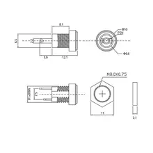 DC Power Jack Panel Mount Connectors 2 pcs #6