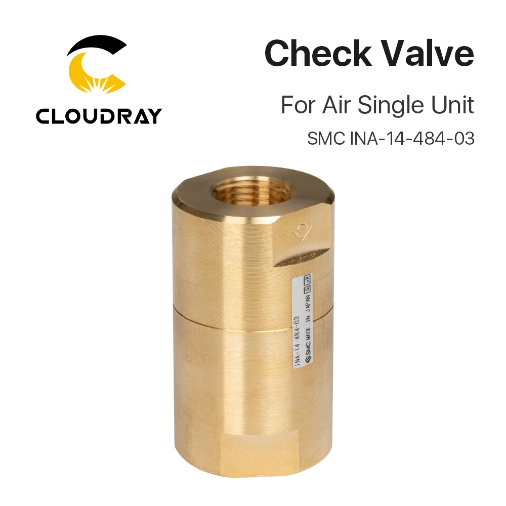 

Cloudray SMC High Pressure Brass Check Valve INA-14-484-03 28mm 1.5Mpa Poof Pressure for Laser Cutting Machine Compressed Air