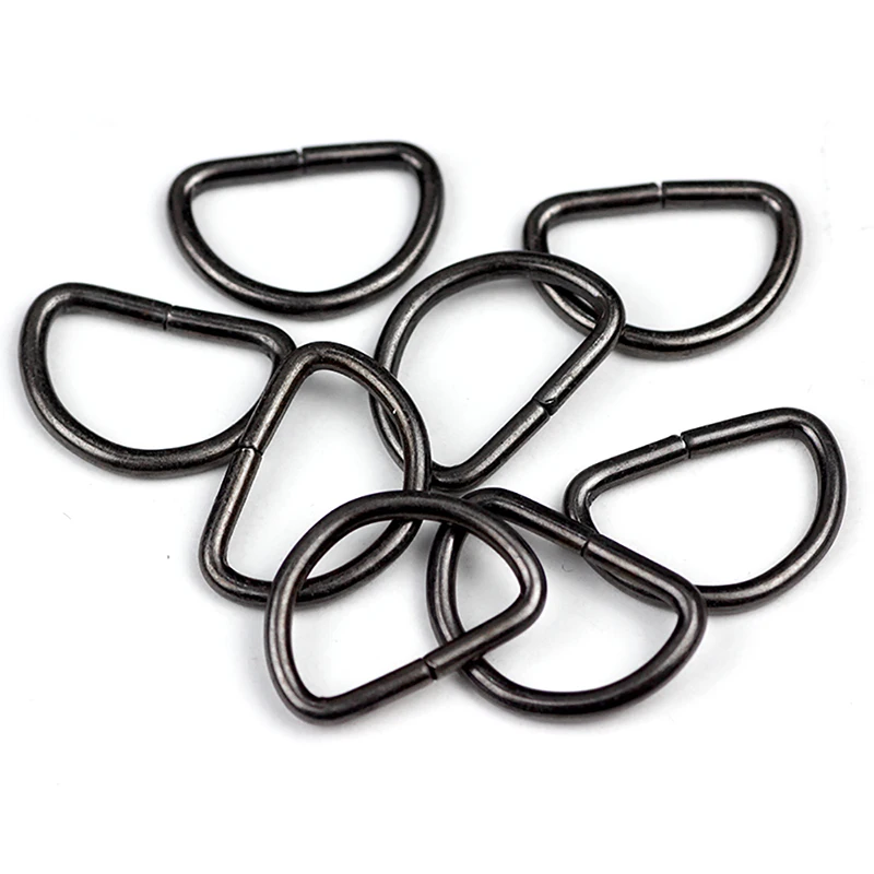 (10 pieces/lot) 20 mm Metal D-shaped Buckle Luggage  D Ring Semicircle Button Bags Mountaineering Backpack Accessories