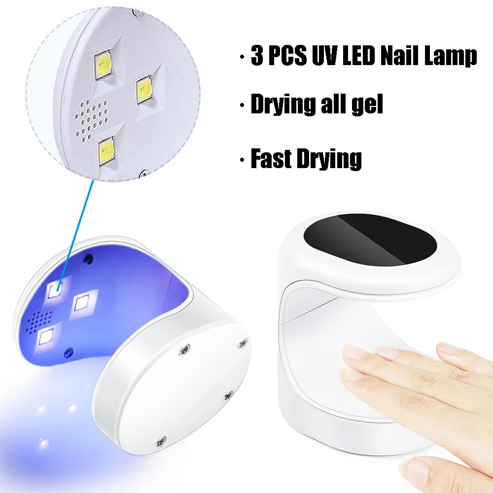 Portable Nail Dryer Lmap UV LED Lamp USB Drying Lamp For Home  UV Light For Gel Nails Manicure Machine Nail Equipment