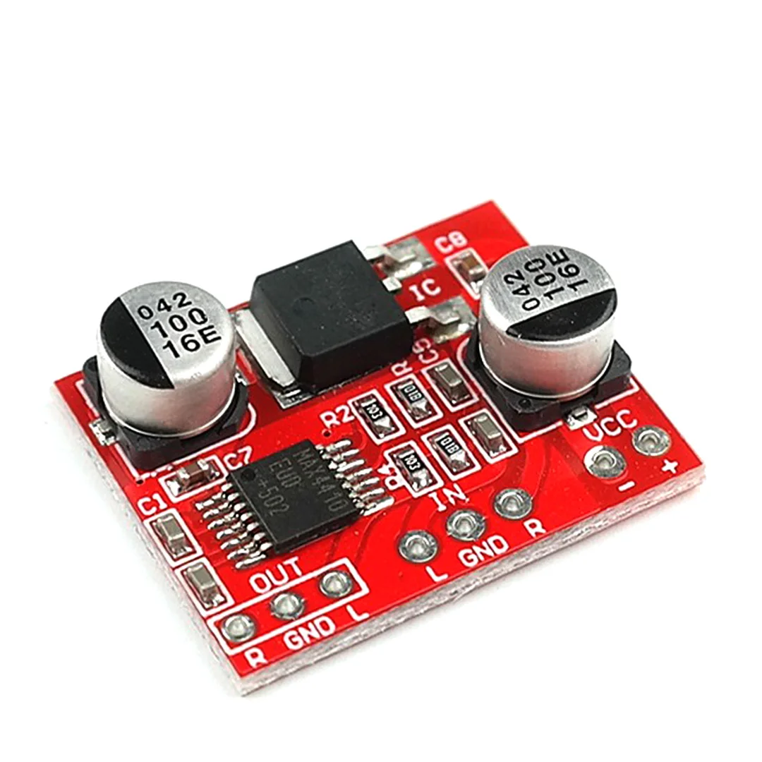 MAX4410 HIFI Headphone Amplification Audio Board 80mw*80mw Audio Preamplifier Board AMP DC3-12V